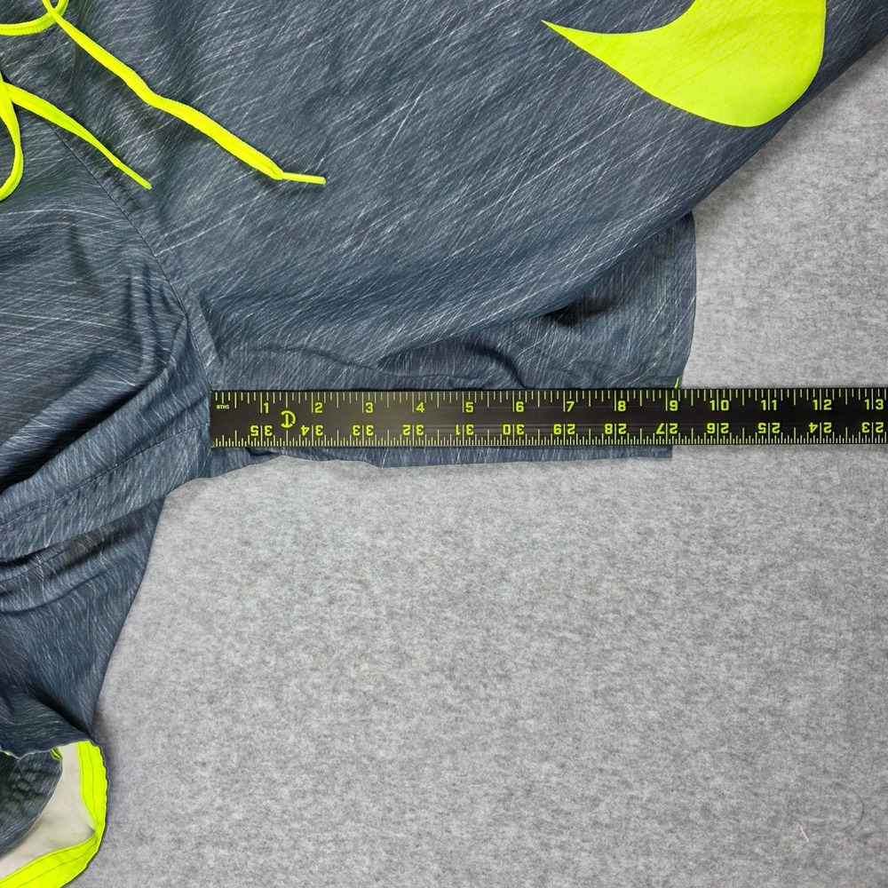 Nike Swim Trunks Men's Size XXL Gray Volt Swoosh Drawstring Active Shorts Beach - Picture 10 of 13